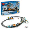 LEGO City Polarexpress Zug 60470, ferngesteuerter Zug mit Schneepflug, 22 Schienen, 6 Figuren & Felssturz-Funktion, ab 7 Jahren
