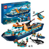 LEGO City Arktis-Forschungsschiff 60368, schwimmfähiges Boot mit Hubschrauber, Beiboot, U-Boot & Orca, Geschenk ab 7 Jahren