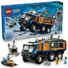 LEGO City Arktis-Truck mit Labor 60471, Erkundungsfahrzeug mit Lenkung & Federung, inkl. Schneescooter, 5 Figuren & 3 Wölfe